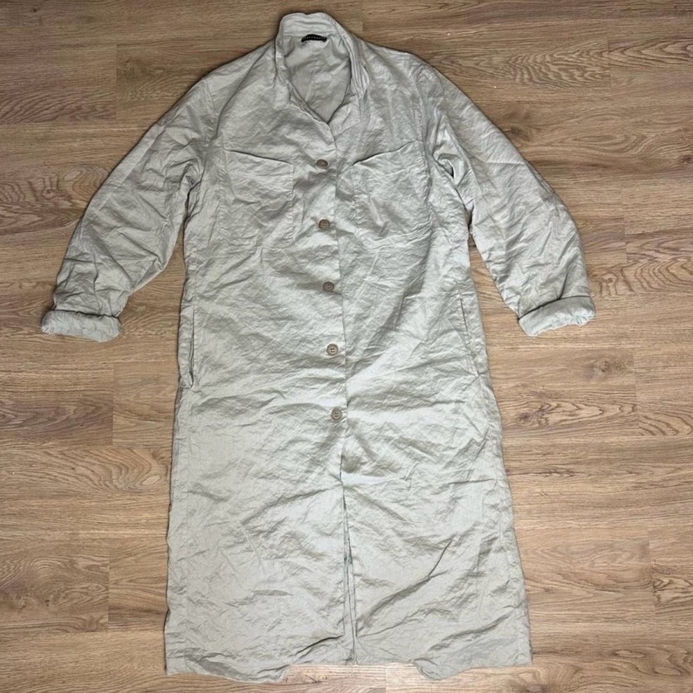 Aequamente Crinkle Cotton Metal Coat